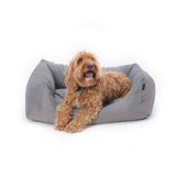 black white ecofriendly soft cosy fabric dog nest bed project blu adriatic