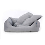 black white ecofriendly soft cosy fabric dog nest bed with washable cover project blu adriatic