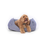 blue white ecofriendly soft cosy fabric dog nest bed project blu bengal